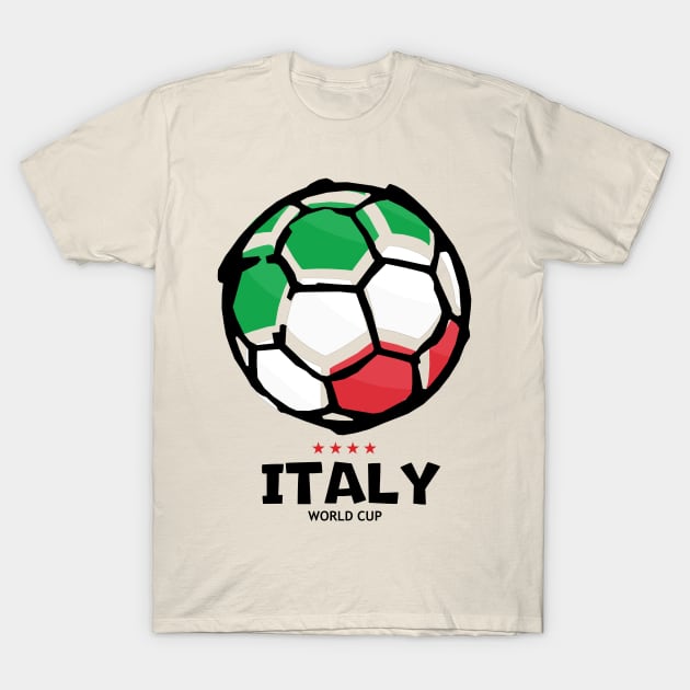 Italy Football Country Flag T-Shirt by KewaleeTee